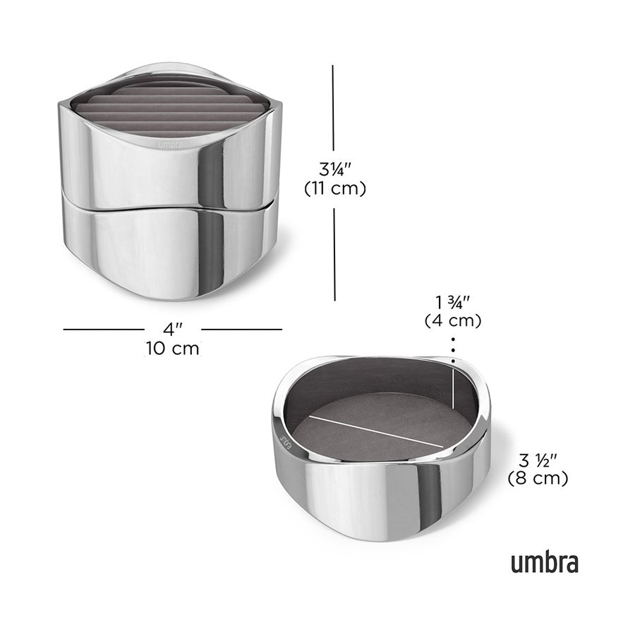Umbra Wavy Jewellery Organiser Chrome Chrome