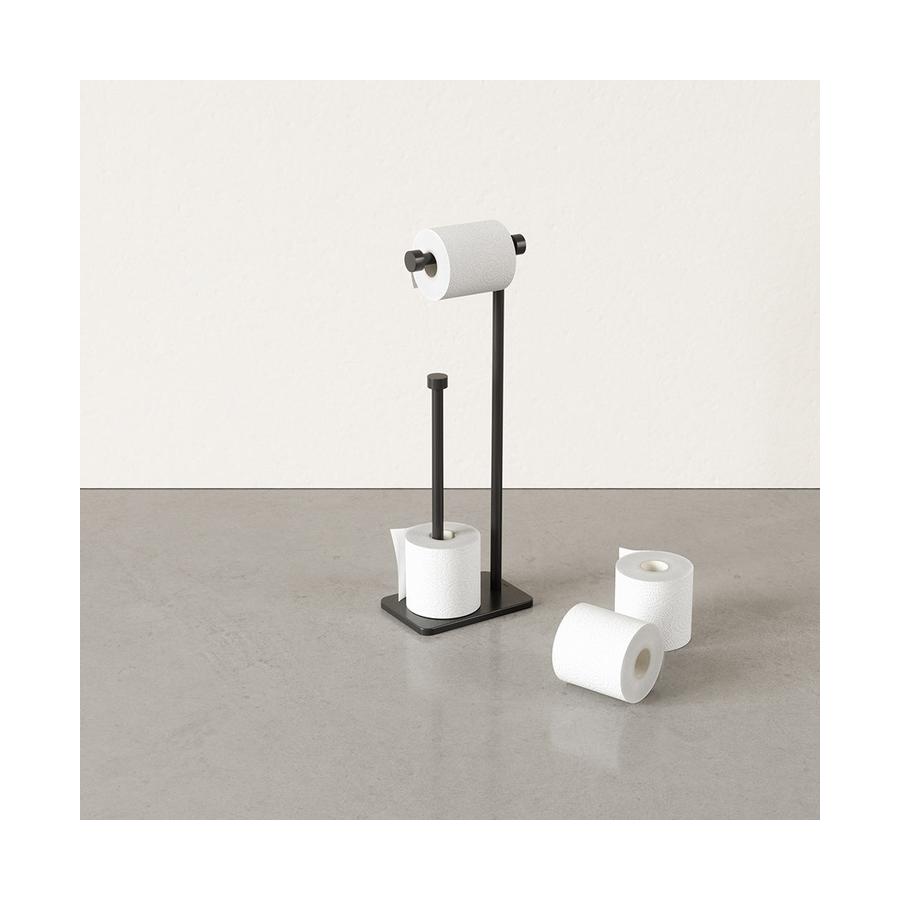 Umbra Cappa Toilet Paper Holder & Reserve Black Black