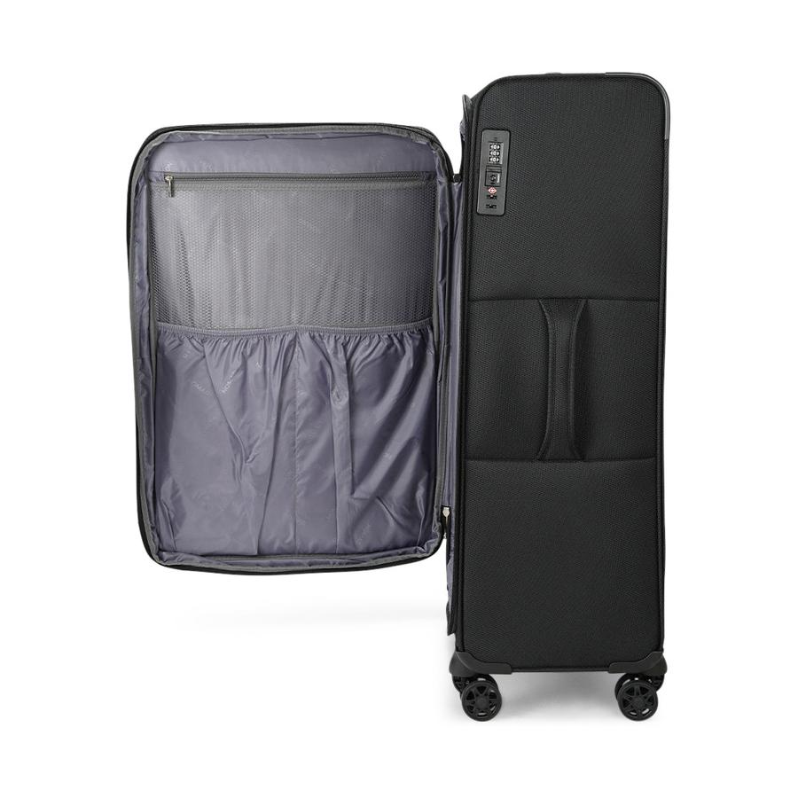 Caselite Ultra 80cm & 80cm Softside Luggage Set Black Black