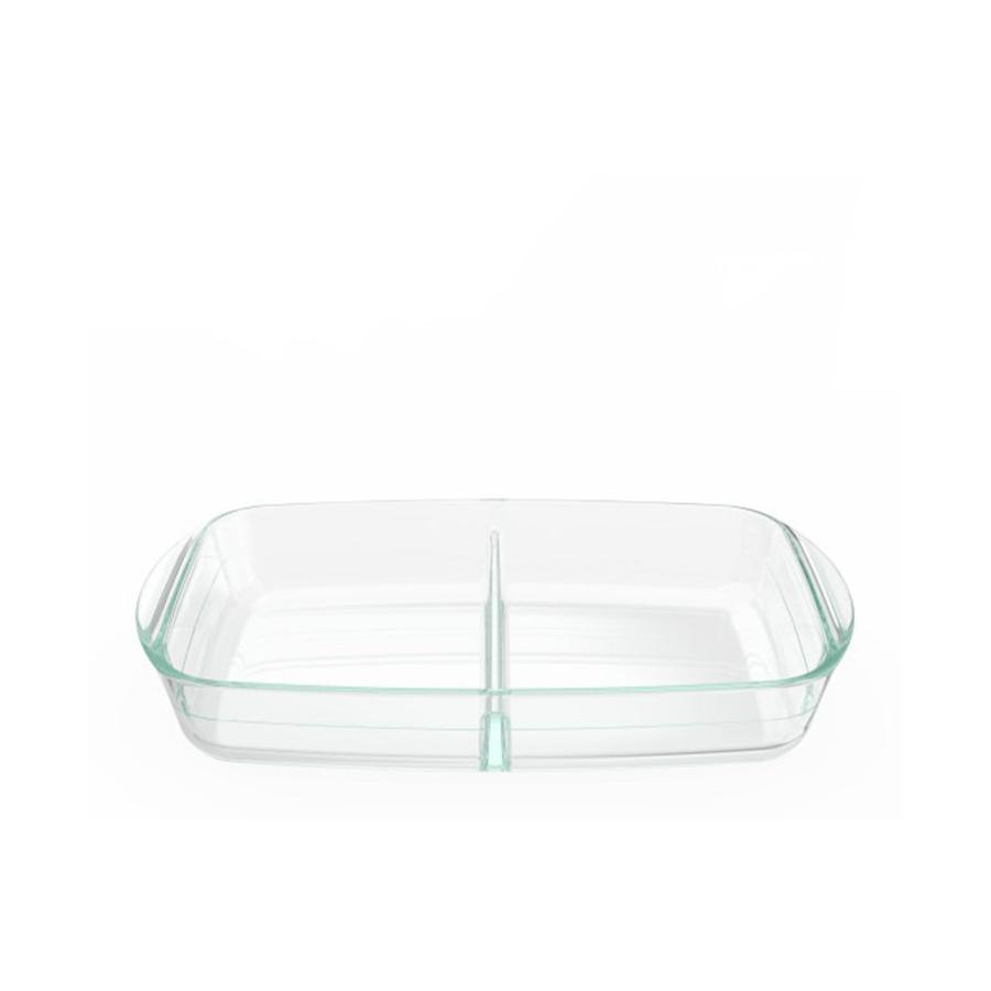 Pyrex Divided Glass 2.6L Baking Dish Clear Clear