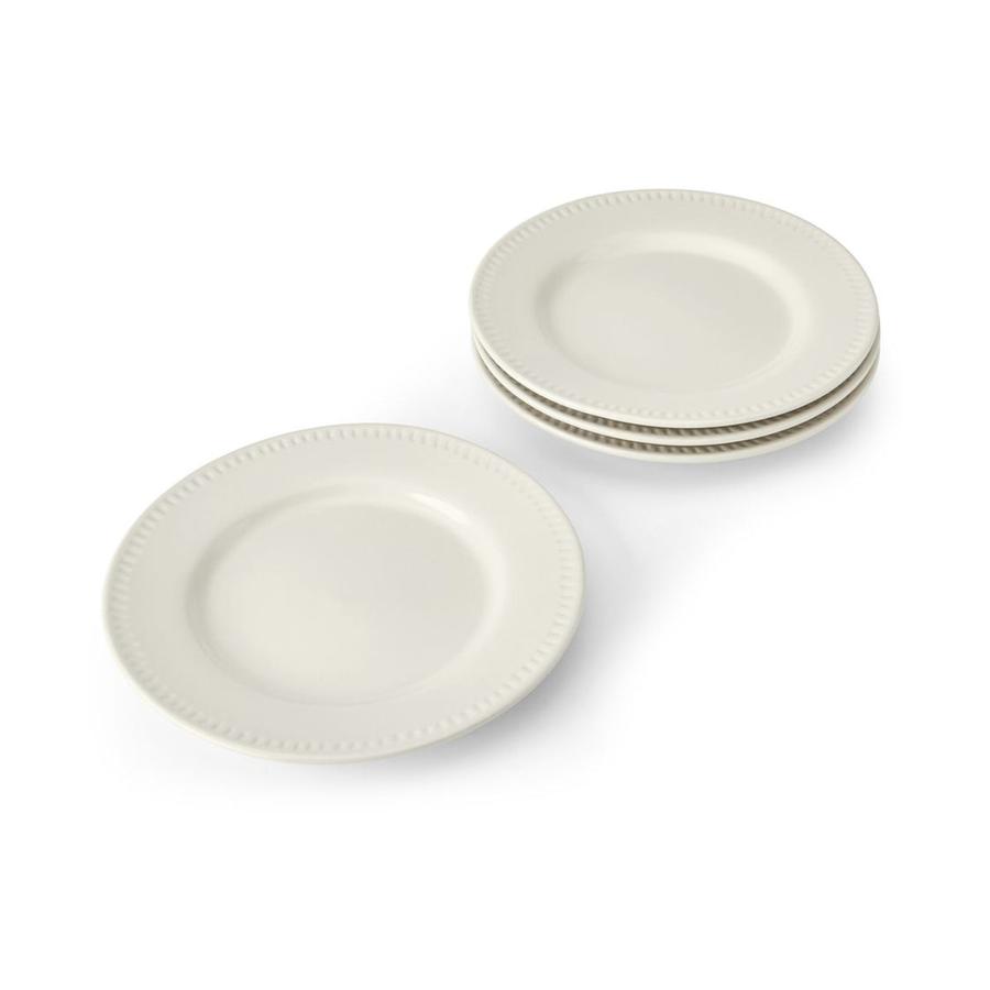 Mikasa Cranborne 21cm Stoneware Side Plates (Set of 4) Cream Cream