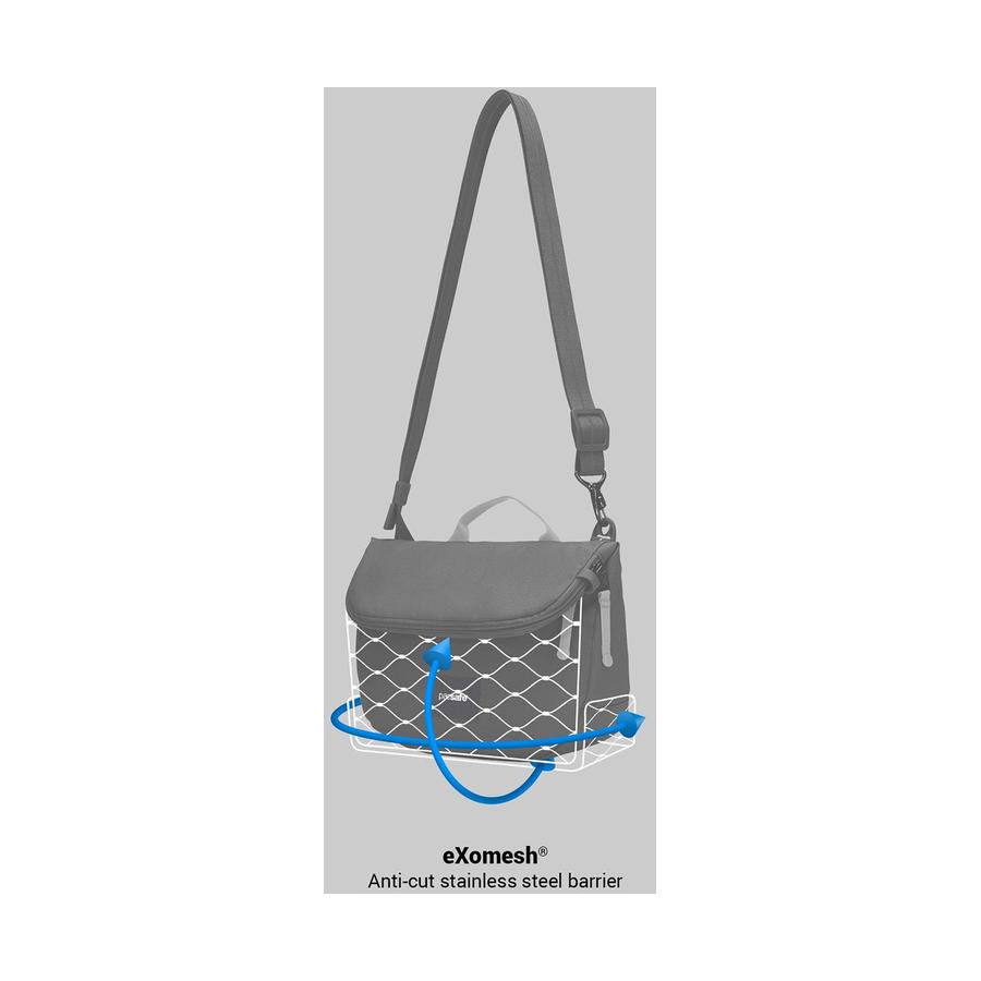 Pacsafe GO Anti-Theft Recycled Saddle Crossbody Bag Jet Black Jet Black