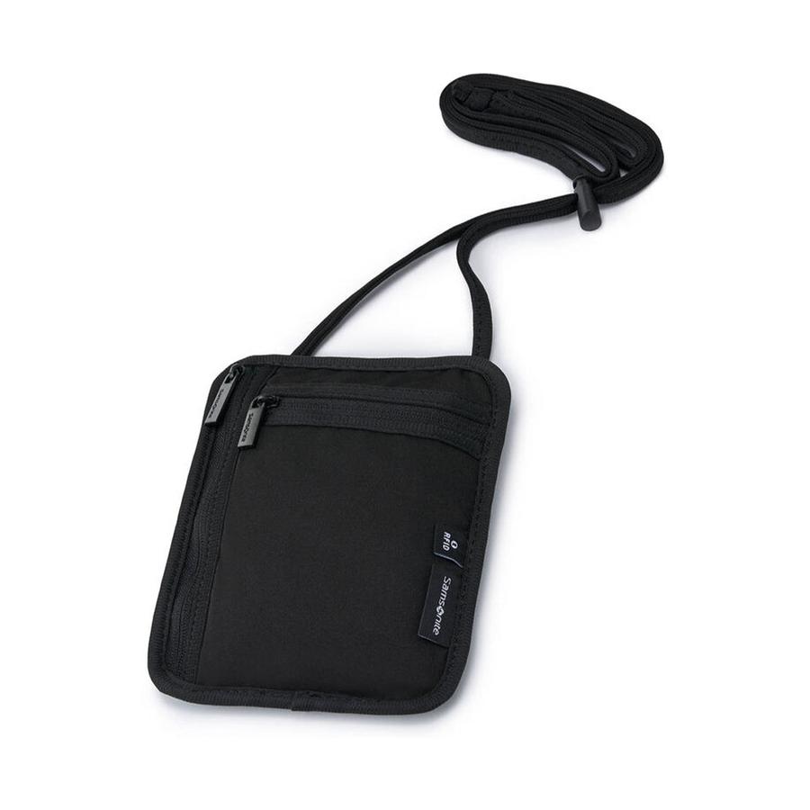 Samsonite Travel Essentials RFID Neck Pouch Black Black