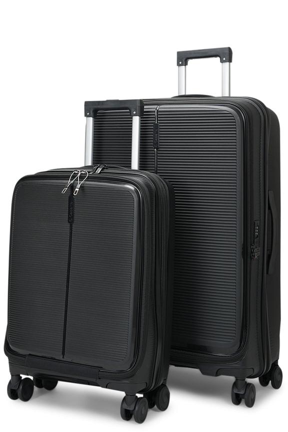 Caselite Venture 57cm & 76cm Top Open Hardside Luggage Set Black