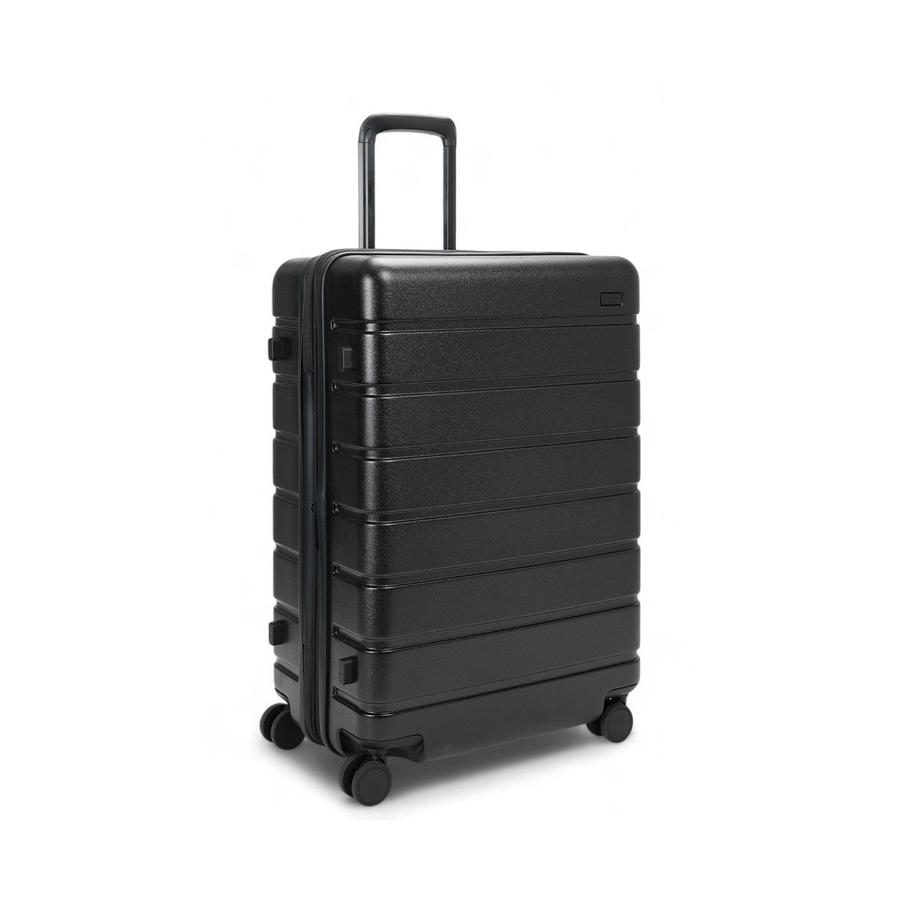 Explorer Arlo Pro 65cm Hardside Expandable Checked Suitcase Black Black