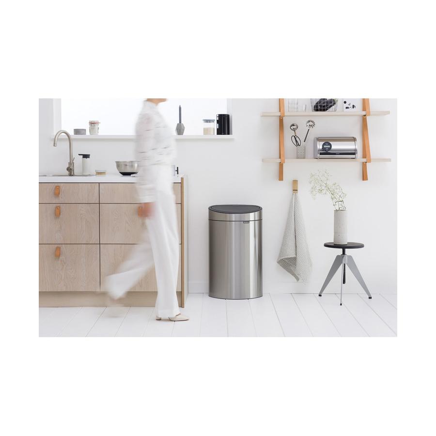 Brabantia Touch Bin (40L) Matte Steel Fingerprint Proof Matte Steel Fingerprint Proof