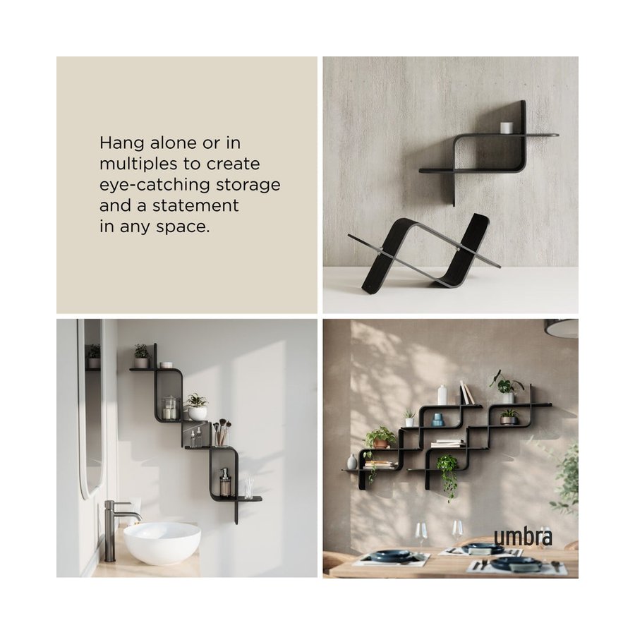 Umbra Montage Shelf Black Black