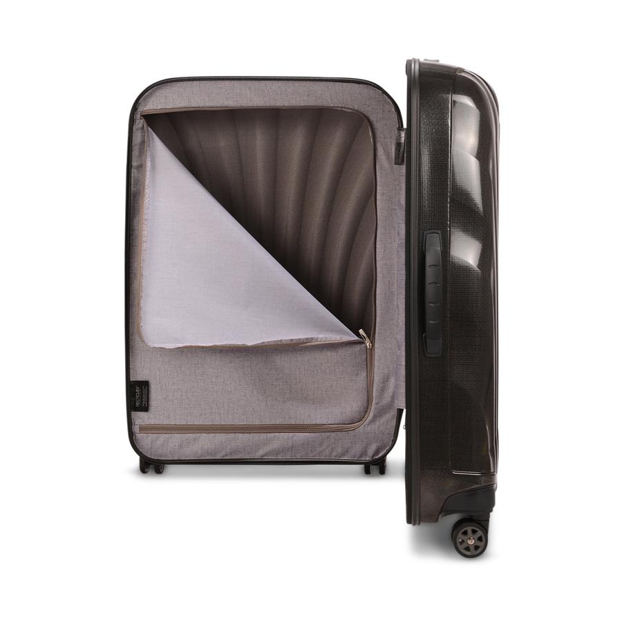 Samsonite C-Lite 75cm CURV Checked Suitcase Black Black