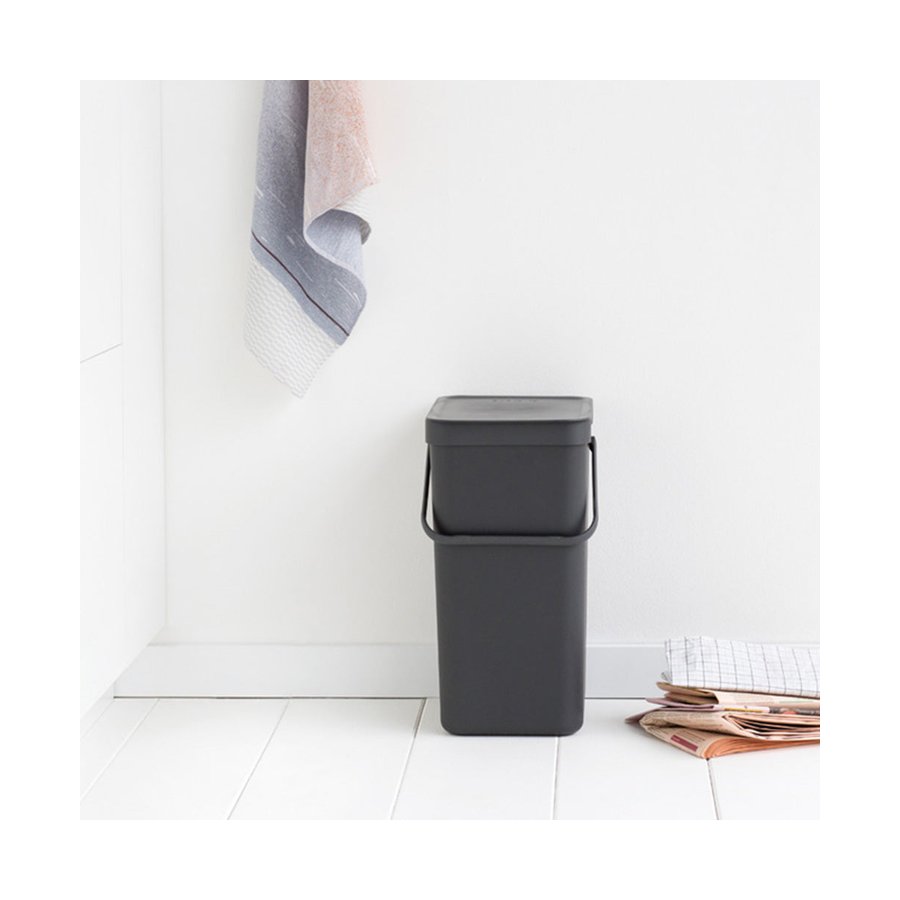 Brabantia Sort & Go Waste Bin (16L) Grey Grey