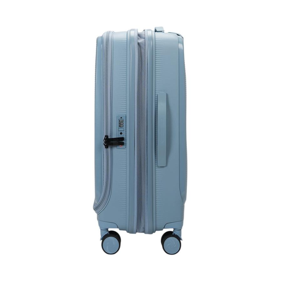 Caselite Venture 57cm & 66cm Top Open Hardside Luggage Set Grey Blue Grey Blue
