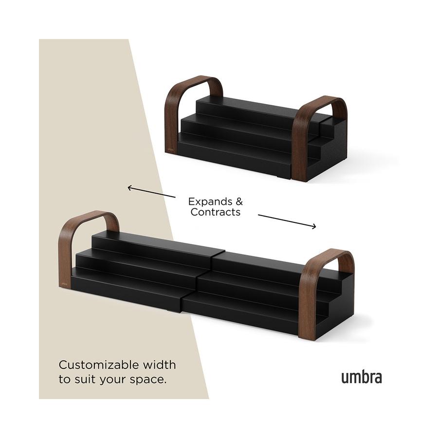 Umbra Bellwood 3-Tier Spice Shelf Black/Walnut Black/Walnut