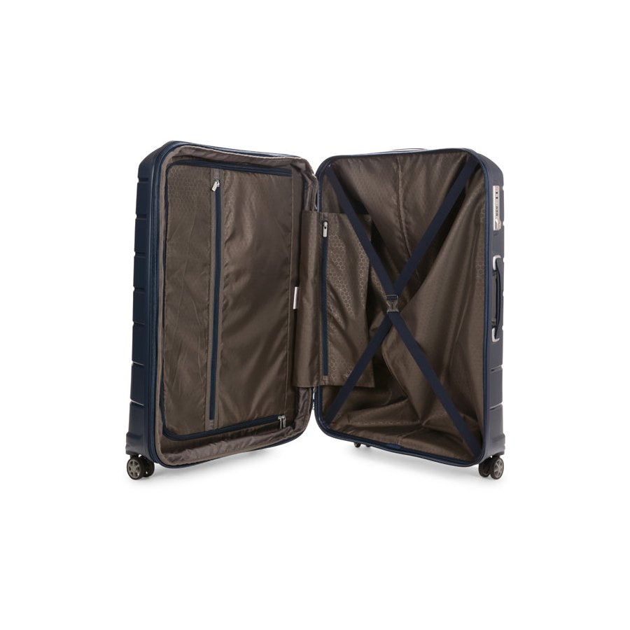 Samsonite Oc2lite 75cm Hardside Checked Suitcase Navy Navy