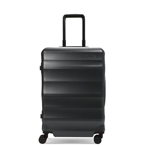 Luna-Air Medium Checked Suitcase Black