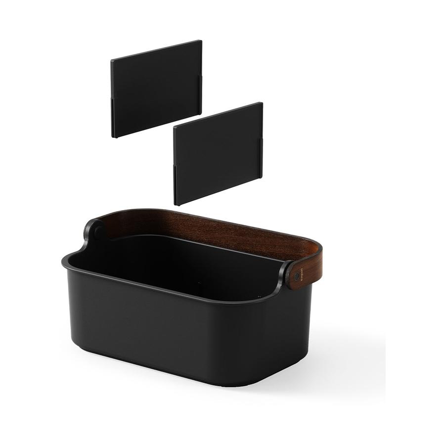 Umbra Bellwood Small Stackable Bin Black/Walnut Black/Walnut