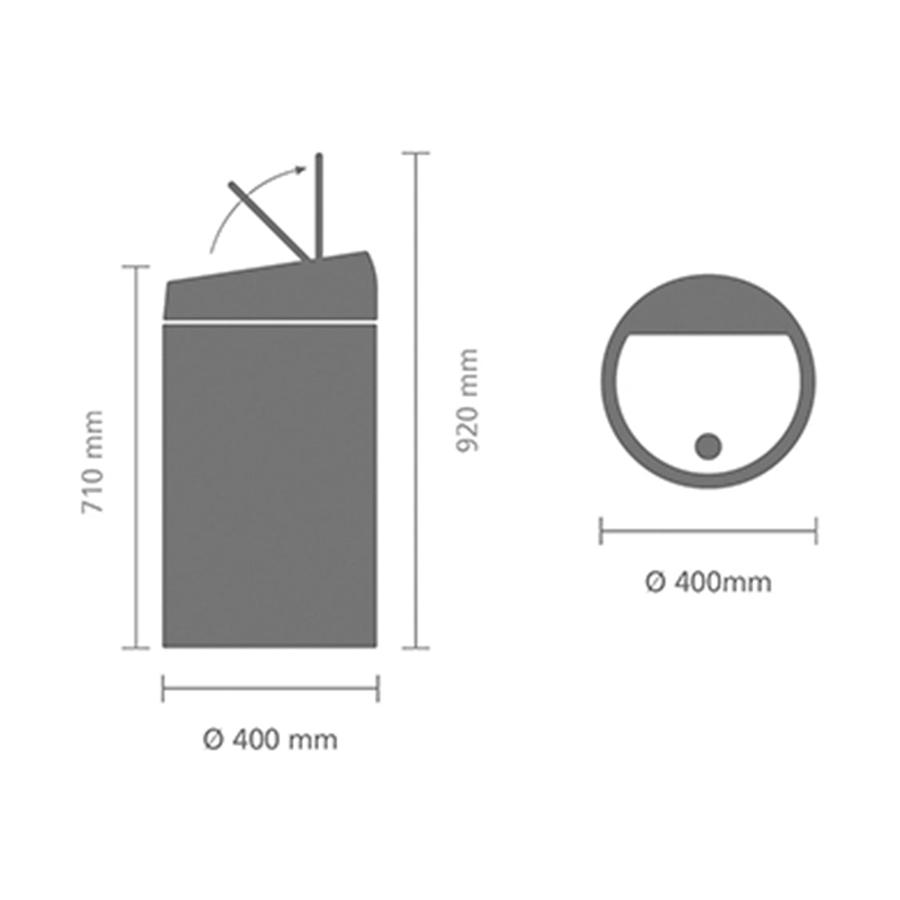 Brabantia Touch Bin (60L) Platinum Platinum