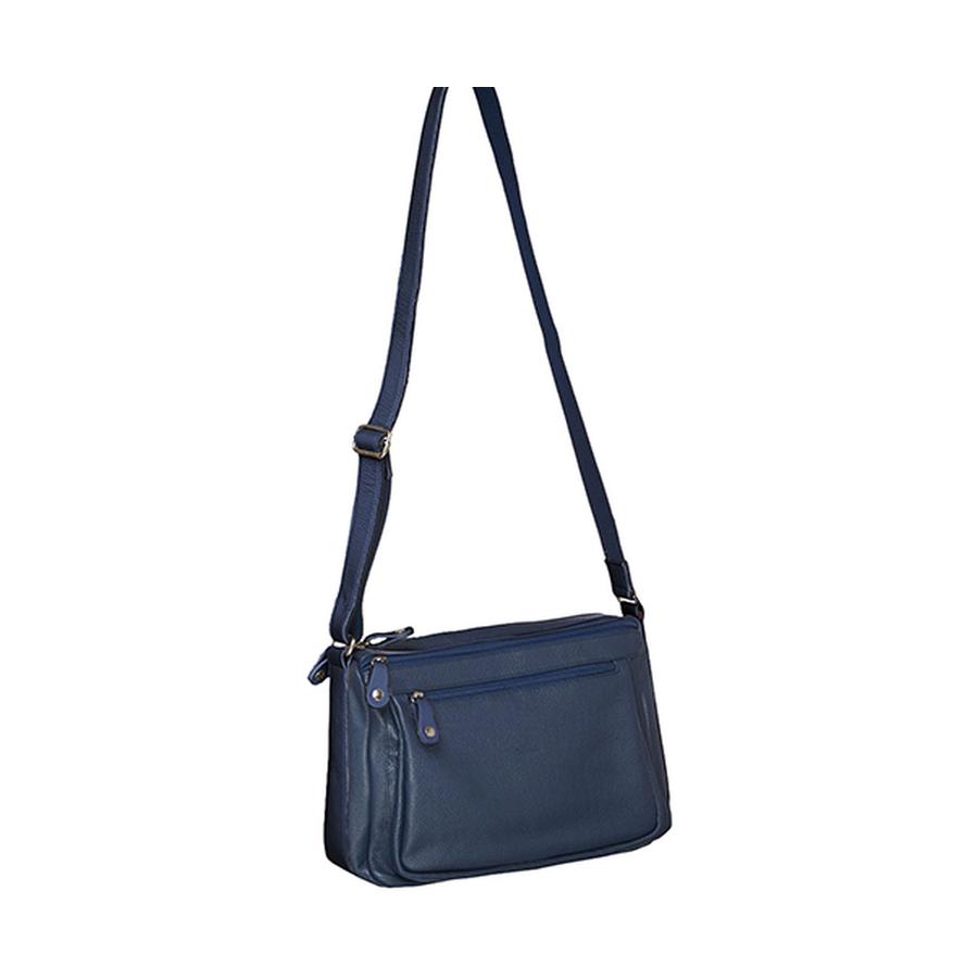 Milleni Caroline Women's Leather Crossbody Bag Navy Navy