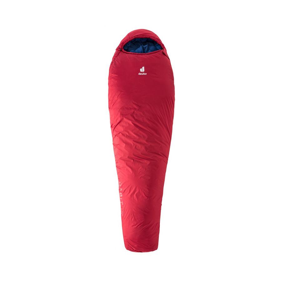 Deuter Orbit -5° Synthetic Fibre Sleeping Bag Cranberry Steel Left Zip