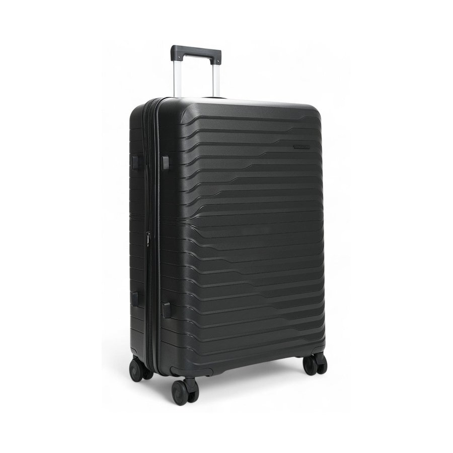Caselite Summit 75cm Hardside Checked Suitcase Black Black