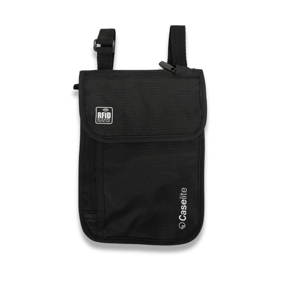 Caselite RFID Security Neck Pouch Black Black