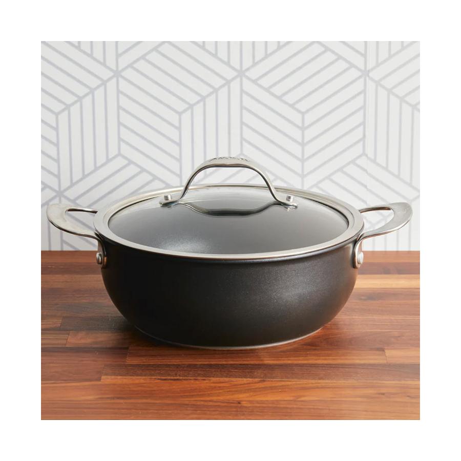 Anolon SearTech 24cm (3.8L) Casserole Pot Black Black