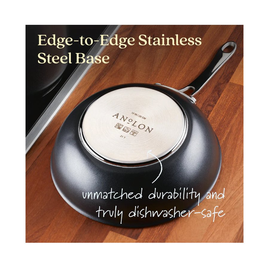 Anolon SearTech 25cm Covered Stirfry Pan Black Black