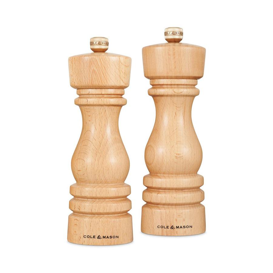 Cole & Mason London Mills Gift Set - 18cm Natural Beech Natural Beech