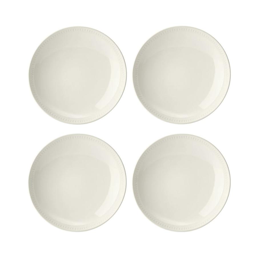 Mikasa Cranborne 24cm Stoneware Pasta Bowls (Set of 4) Cream Cream