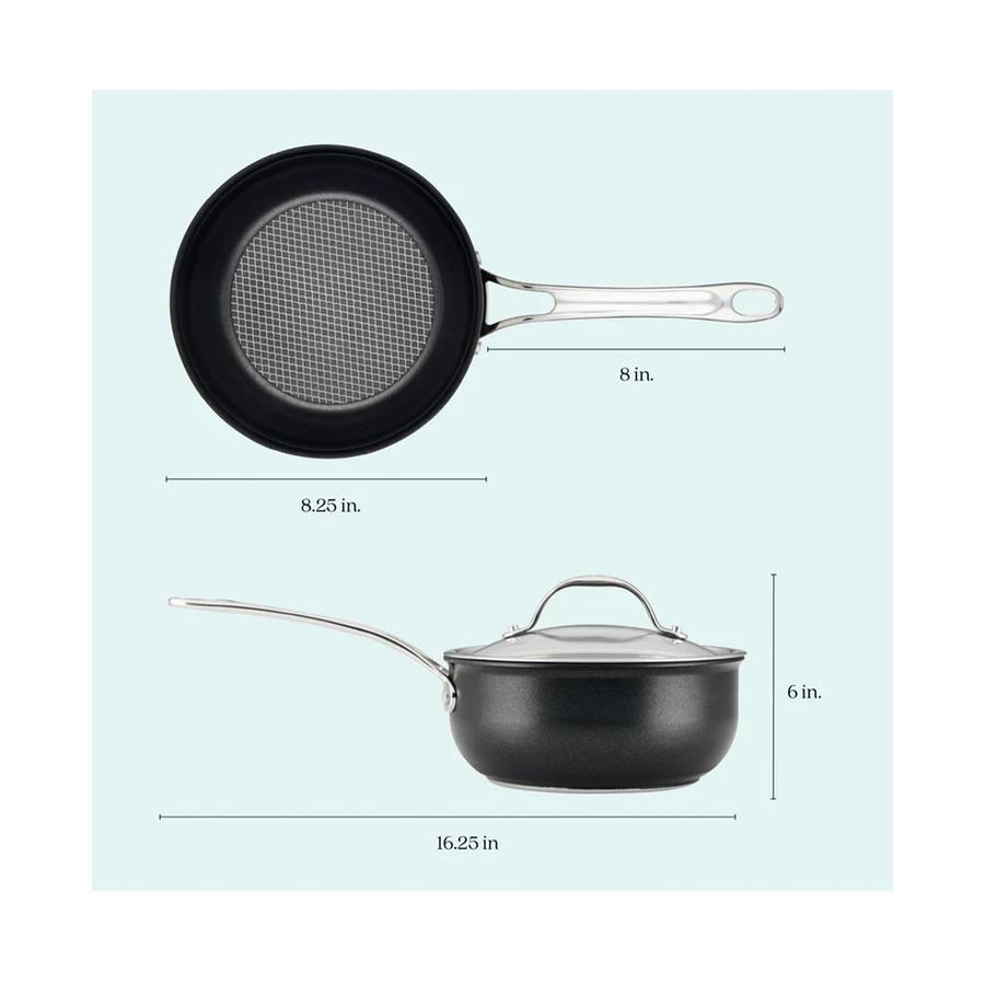 Anolon SearTech 20cm (2.4L) Covered Saucier Black Black