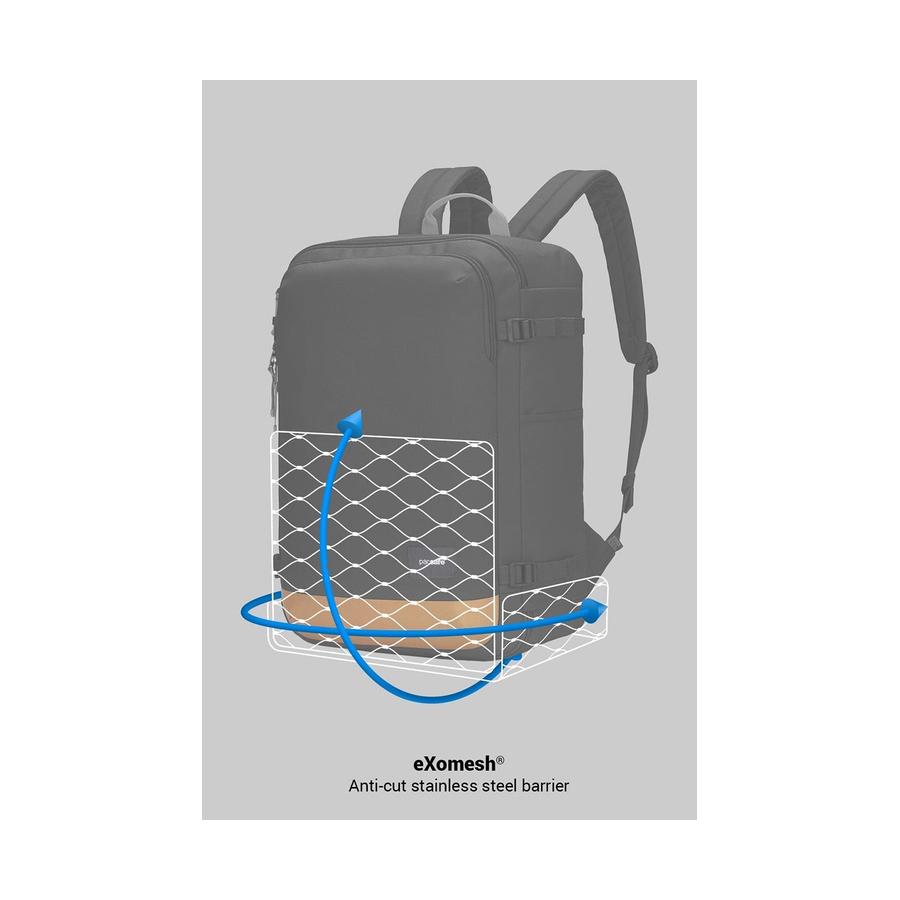 Pacsafe GO 34L Anti-Theft Recycled Carry-On Backpack Garnet Red Garnet Red