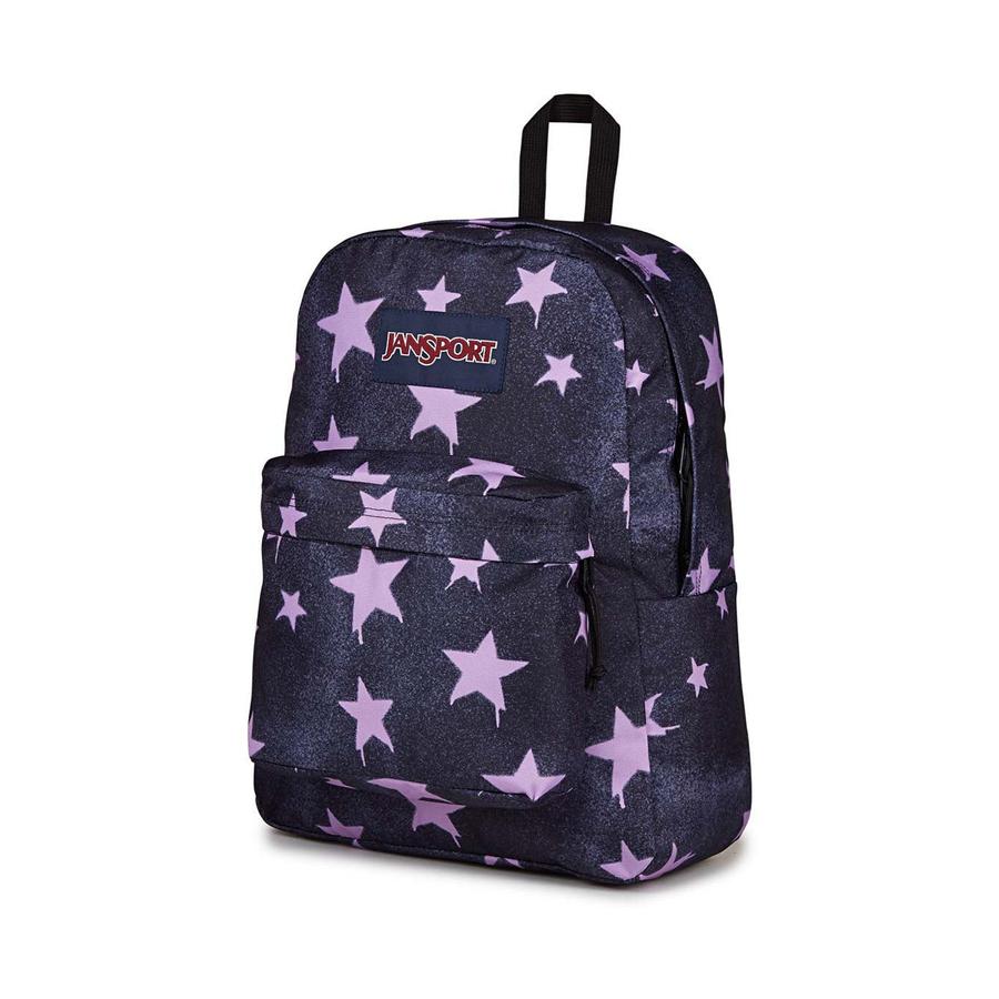 Jansport Superbreak Plus Backpack Sprayed Stars Pastel Lilac Sprayed Stars Pastel Lilac