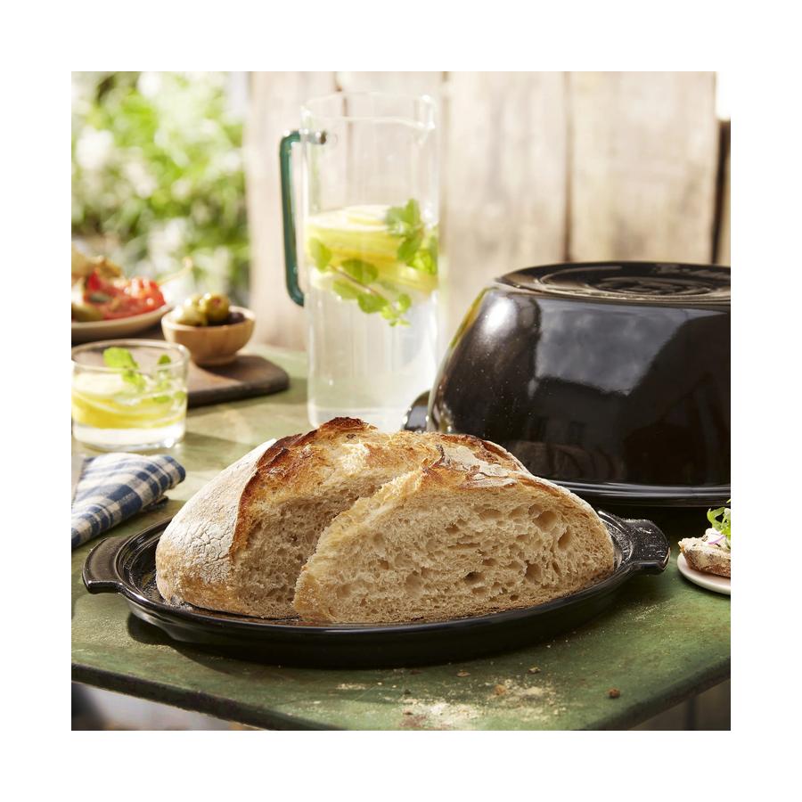 Emile Henry Round Bread Baker Charcoal Charcoal