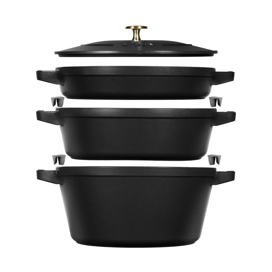 Staub 4 Piece Cookware Set Black Black