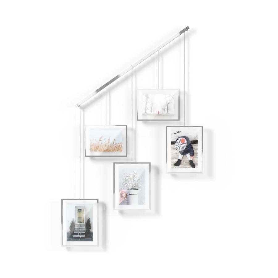 Umbra Exhibit Wall Picture Frames (Set of 5) Chrome Chrome