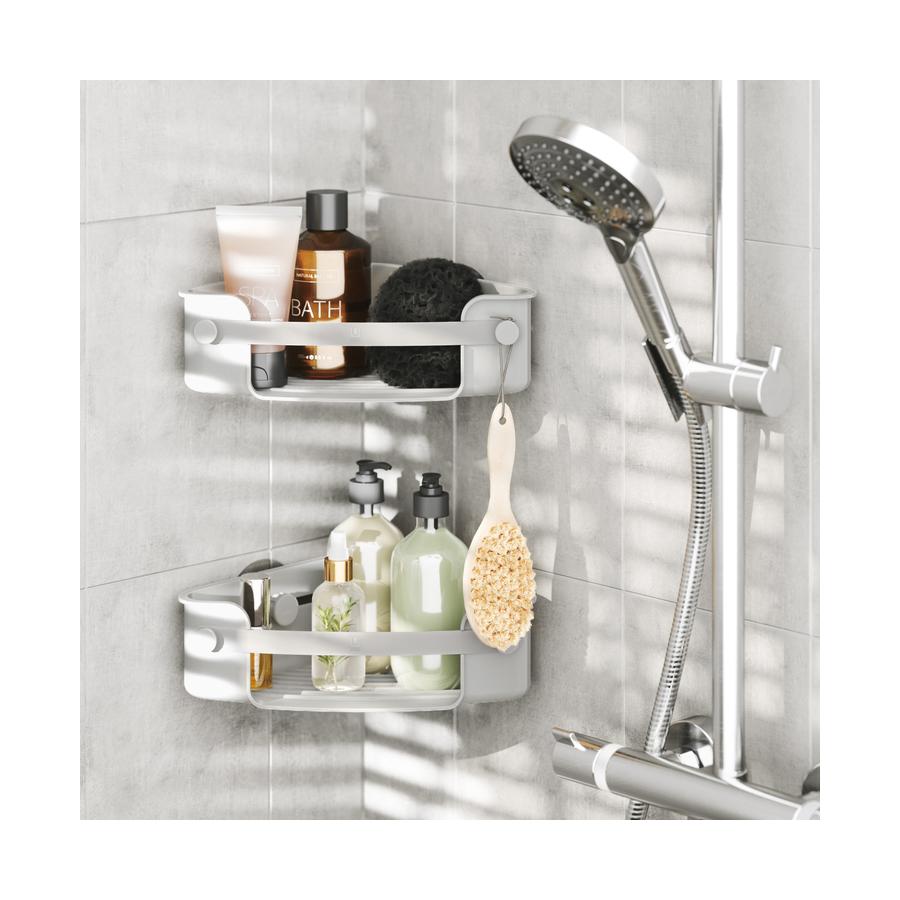 Umbra Flex Adhesive Corner Bin Grey Grey