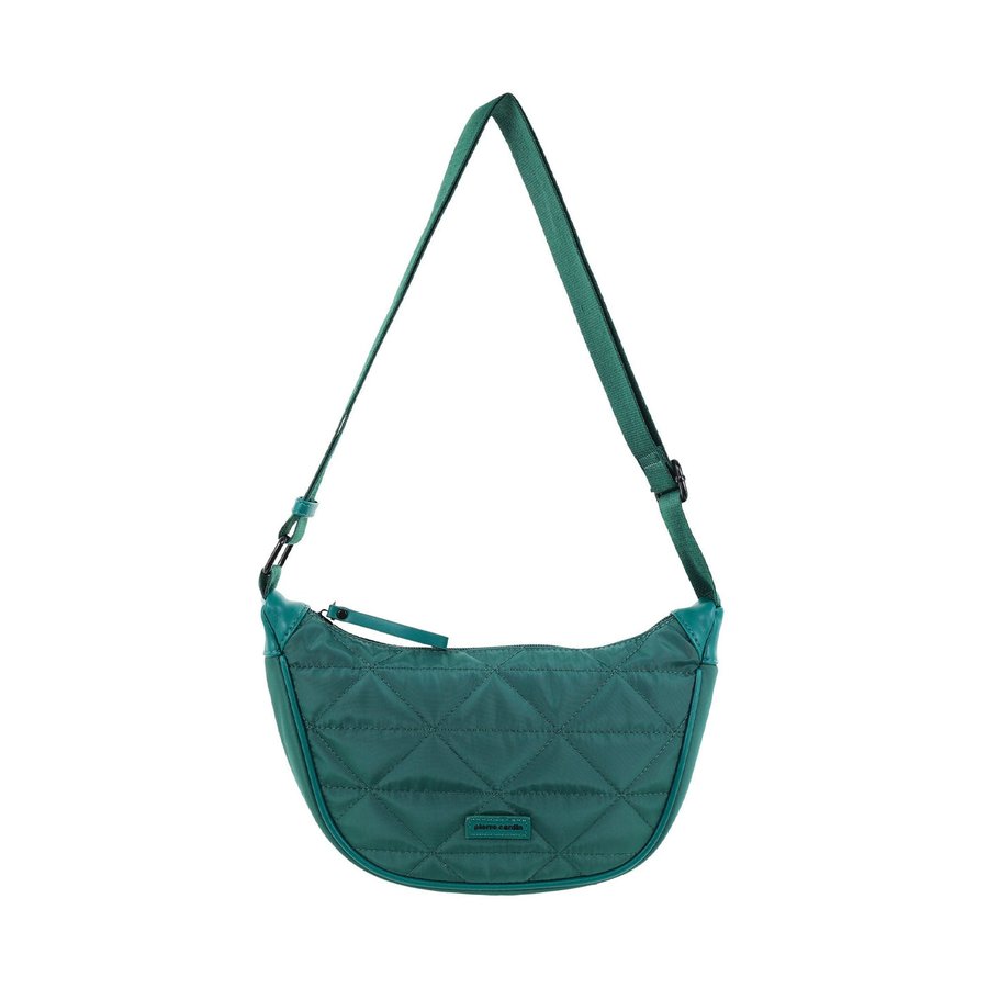 Pierre Cardin Charlise Ladies Nylon Crescent Cross-Body Bag Green Green