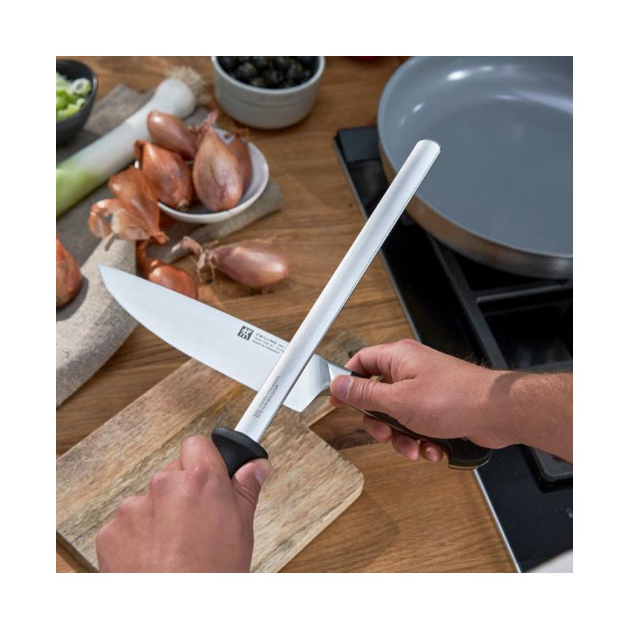 Zwilling Oval 26cm Diamond Coated Sharpening Steel Black Black