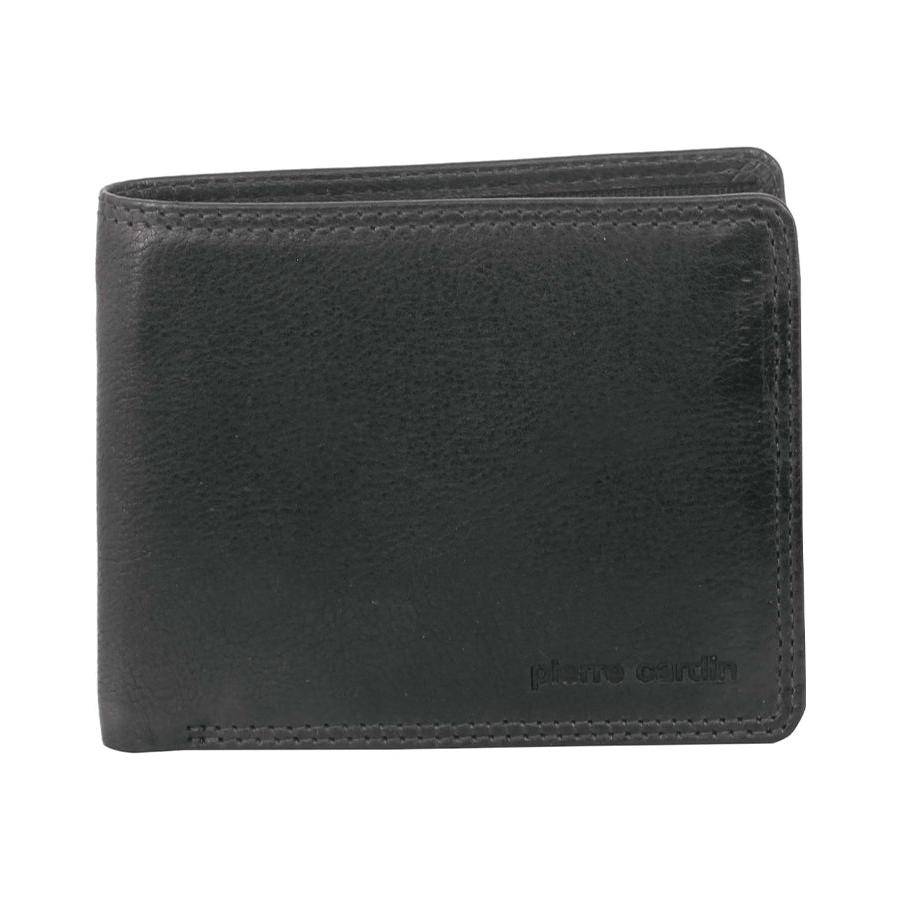 Pierre Cardin Ruffalo Men's Rustic Leather RFID Wallet Black Black