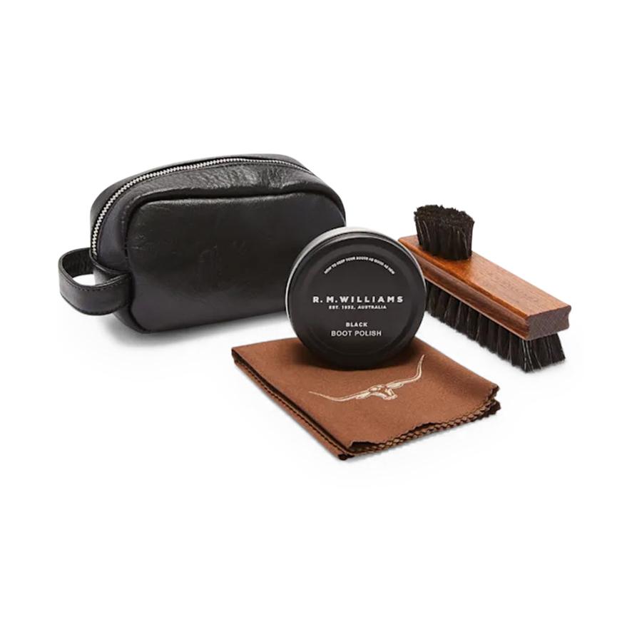 RM Williams Mini Travel Care Kit Black Black