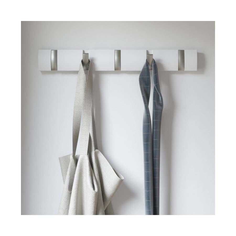 Umbra Flip 5 Wall Mounted Hook White White