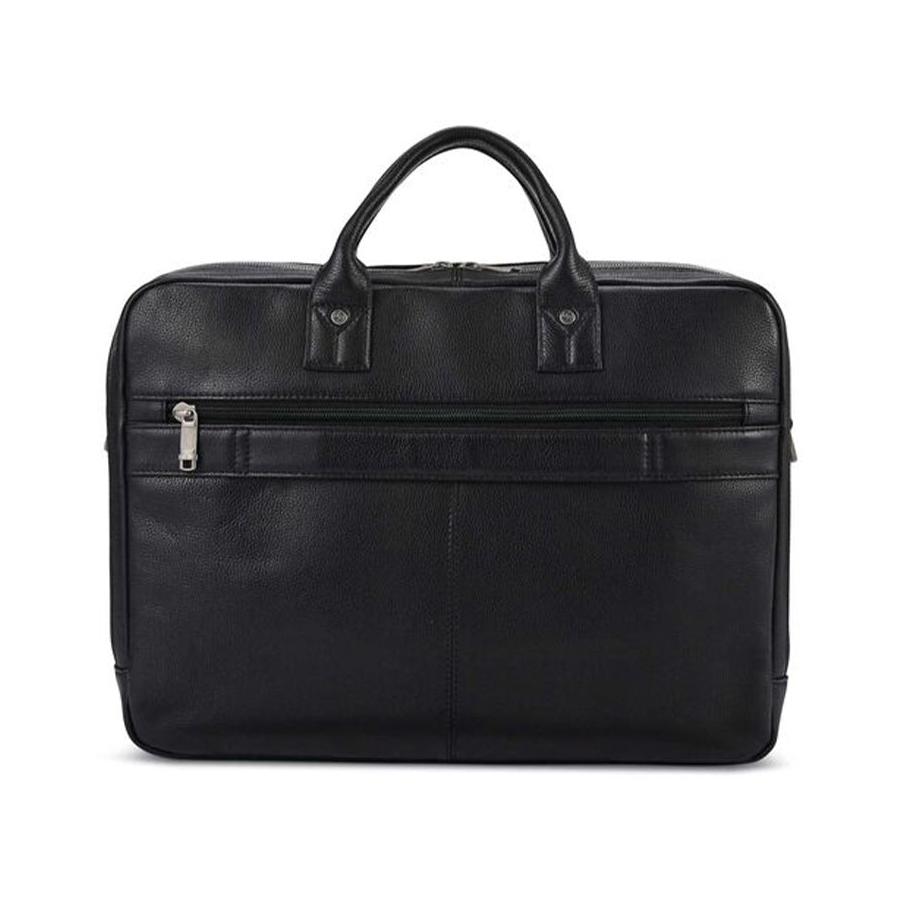 Samsonite Classic Leather Toploader Briefcase Black Black