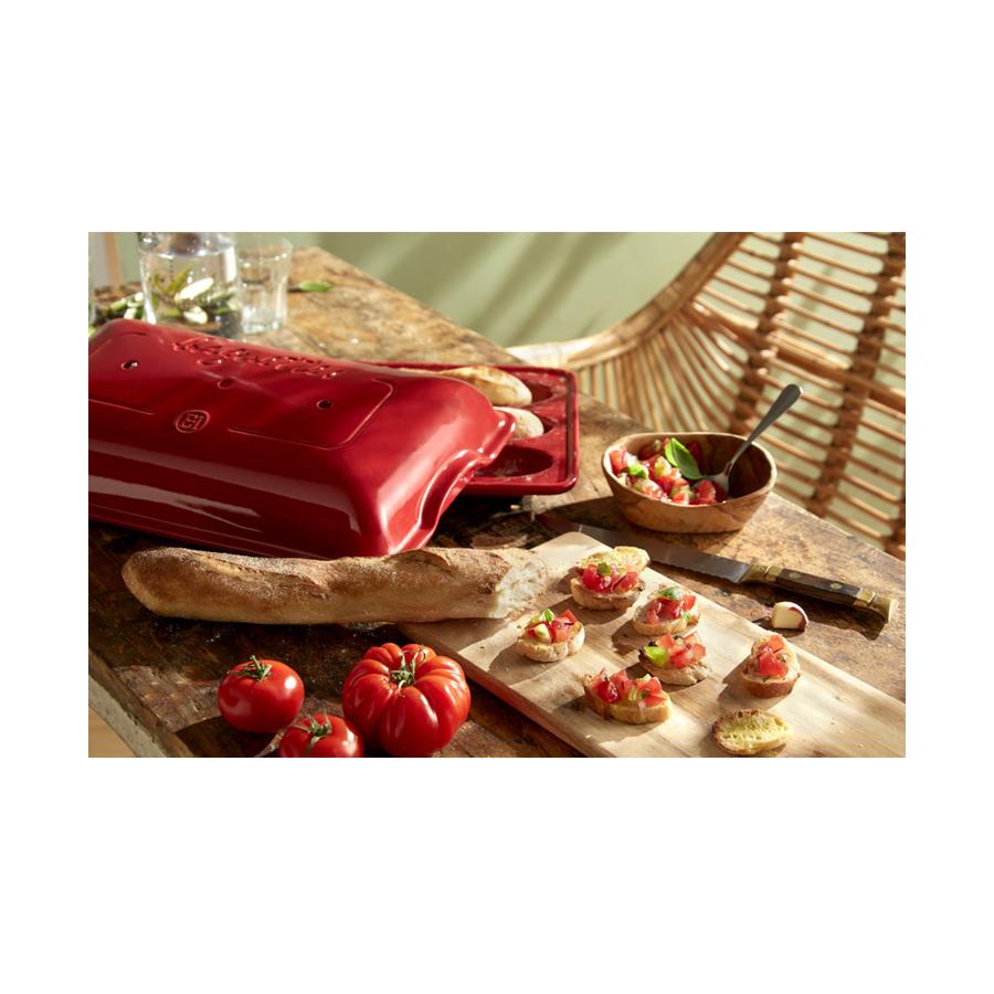 Emile Henry Baguette Bread Baker Burgundy Burgundy