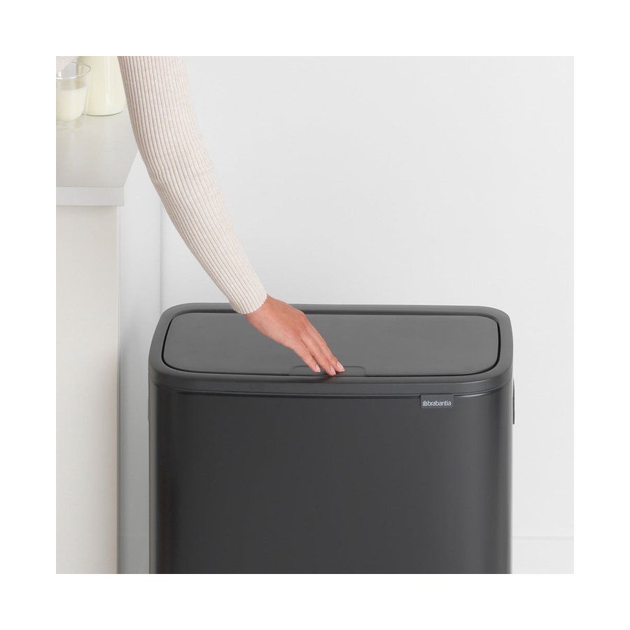 Brabantia Bo Touch Bin (60L) Matte Black Matte Black