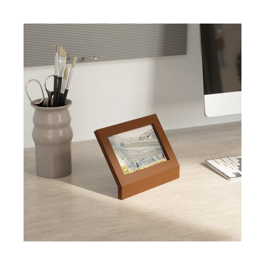 Umbra Podium Picture Frame (10cm x 15cm) Light Walnut Light Walnut