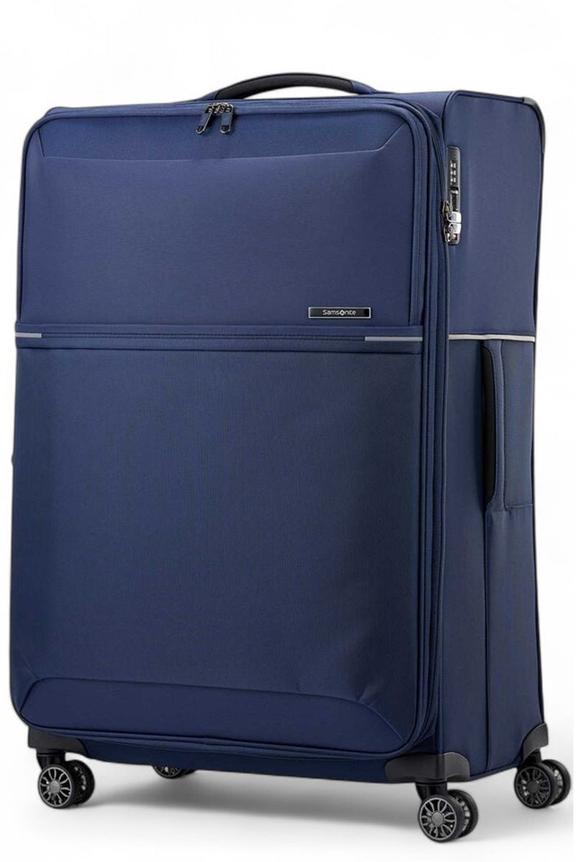 Samsonite 73H 78cm Softside Checked Suitcase Navy