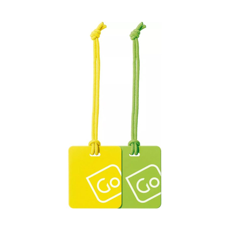 Go Travel Luggage Tags Twin Pack Yellow/Green Yellow/Green