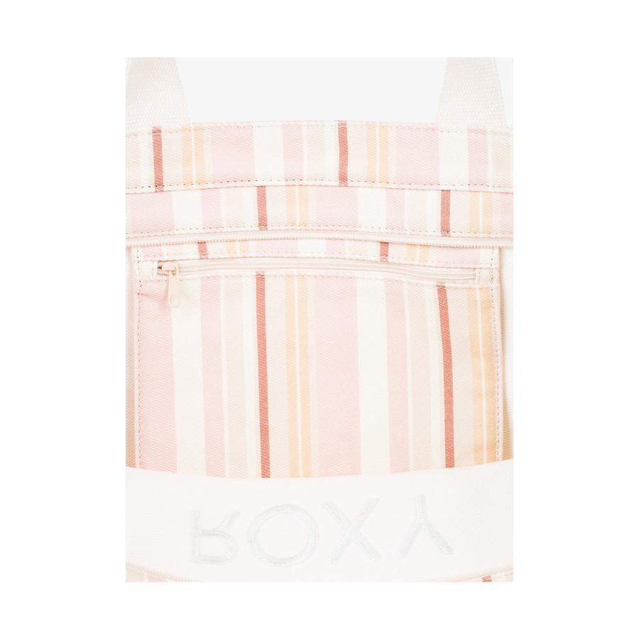 Roxy Women's Strippy Beach Large Tote Bag Cork Monochromatic Cork Monochromatic