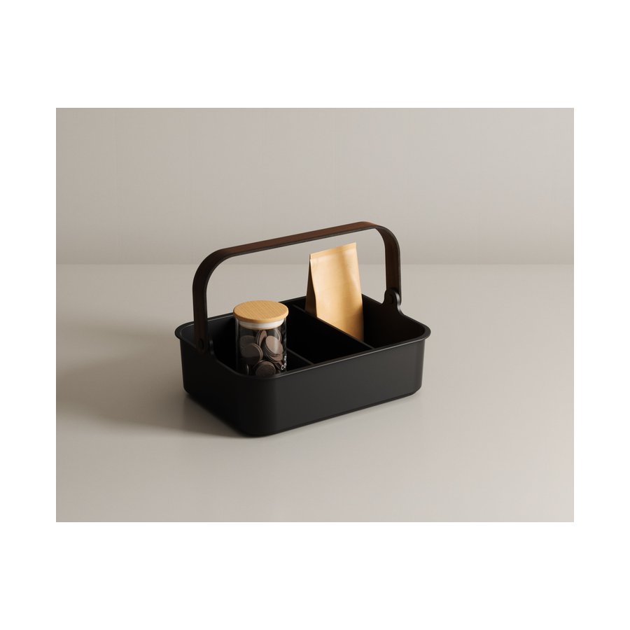 Umbra Bellwood Large Stackable Bin Black/Walnut Black/Walnut