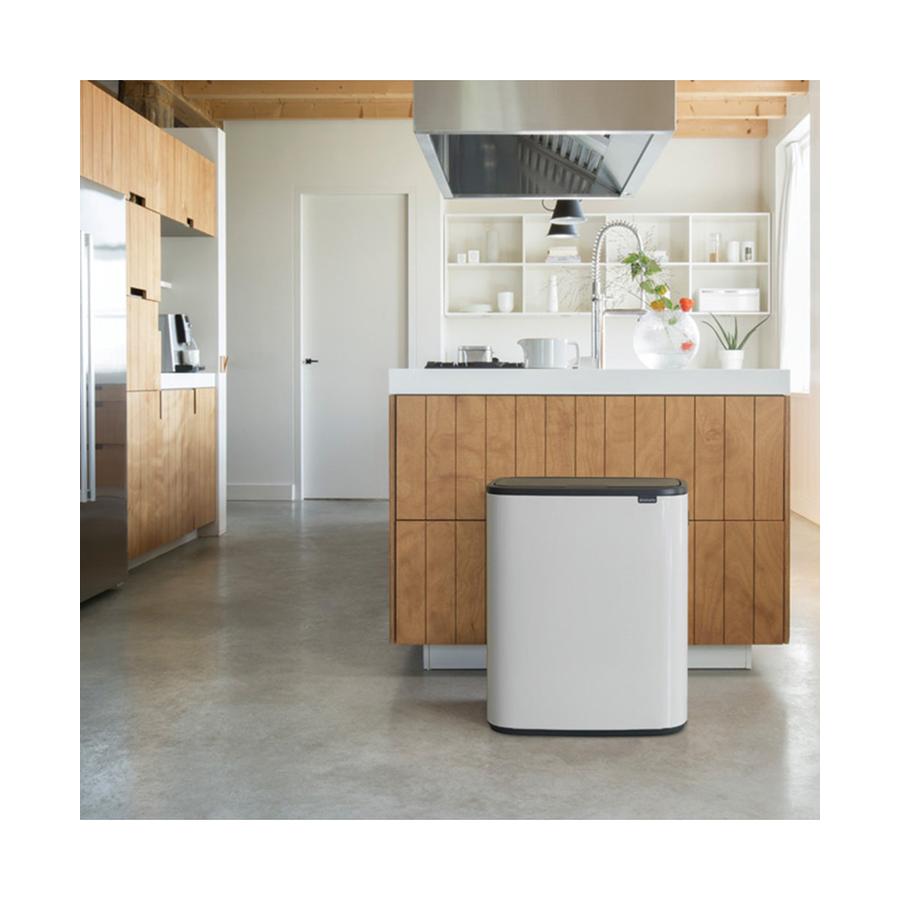 Brabantia Bo Touch Bin (2 x 30L) White White