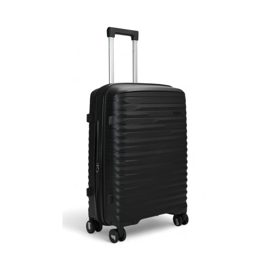 Nomad Discover 65cm Hardside Checked Suitcase Black Black