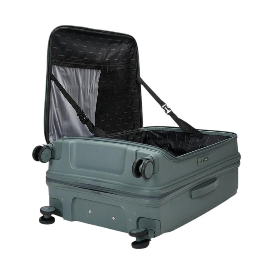 Caselite Venture 57cm, 66cm & 76cm Top Open Hardside Luggage Set Grey Green Grey Green
